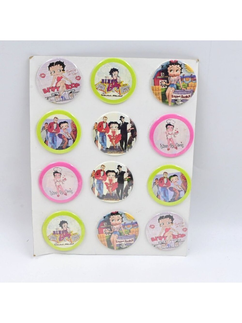 Betty Boop 3" Pinback Button Badges Lot Of 12